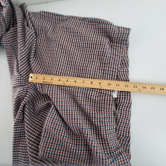 J. Jill Houndstooth Pull-on Pants Size 16 Cuffed Hem Stretch Pockets Office NEW - Picture 8 of 13